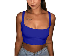 Solid Strap Tank  Crop Top