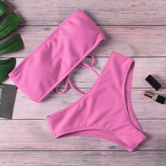 Padded Bikini Women Swimwear High Waist