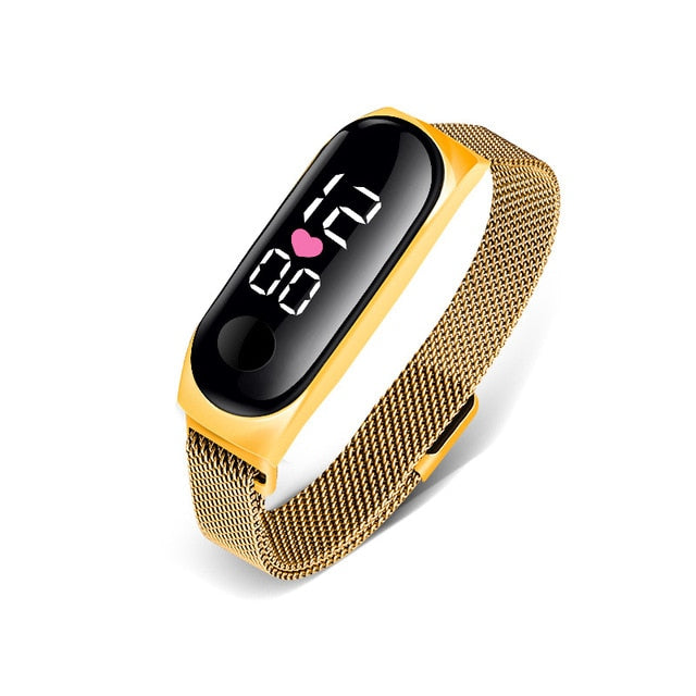 Matchless Luxury Women's Stainless Steel LED Digital Watch
